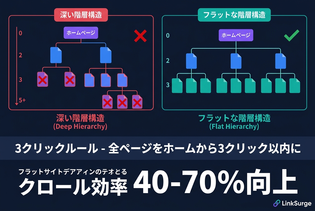 3クリックルールとフラットなサイトアーキテクチャ