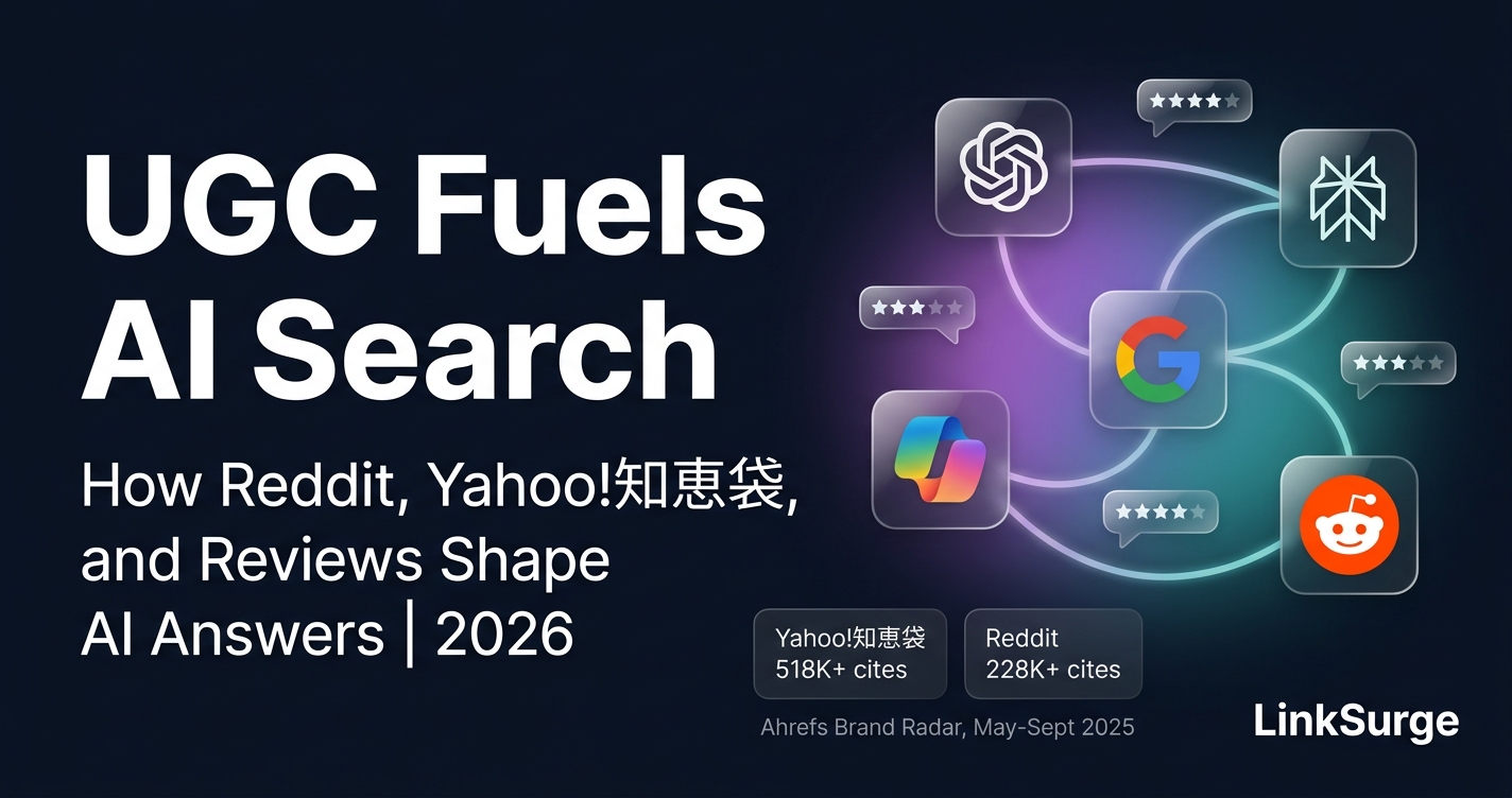 UGC Fuels AI Search: How Reddit, Yahoo!知恵袋, and Reviews Shape AI Answers in 2026